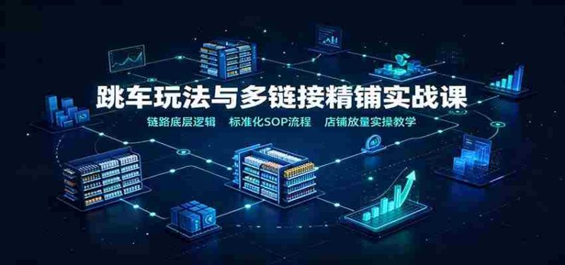 跳车玩法与多链接精铺实战课:链路底层逻辑,标准化SOP流程,店铺放量实操教学-OG资源站