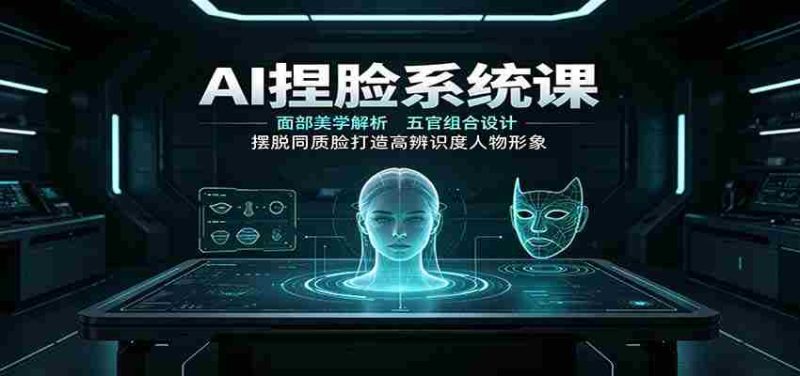 AI捏脸系统课:面部美学解析,五官组合设计,摆脱同质脸打造高辨识度人物形象-OG资源站