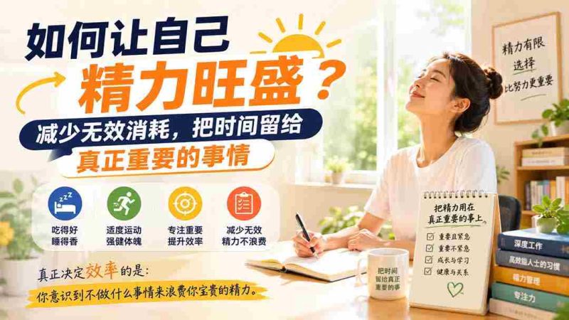 （20071期）付费文章：如何让自己精力旺盛？减少无效消耗，把时间留给真正重要的事情-OG资源站