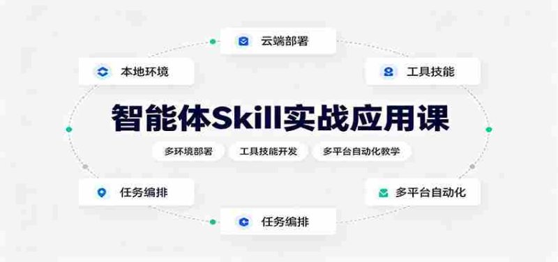 智能体Skill实战应用课:多环境部署,工具技能开发,多平台自动化教学-OG资源站