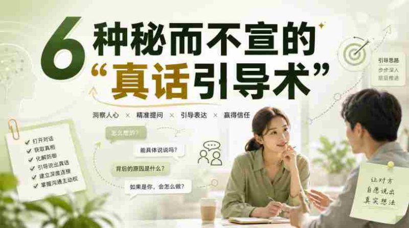 付费文章：6种秘而不宣的“真话引导术”-OG资源站