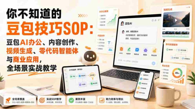 你不知道的豆包技巧SOP:豆包AI办公、内容创作、视频生成、零代码智能体与商业应用,全场景实战教学-OG资源站