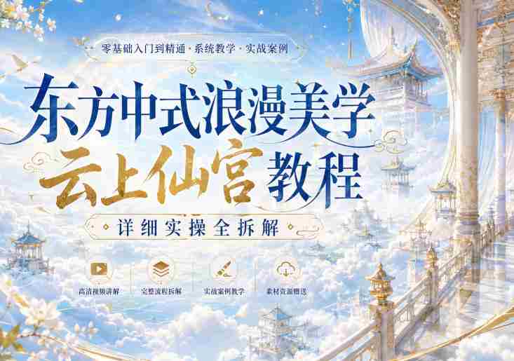 东方中式浪漫美学云上仙宫教程,详细实操全拆解-OG资源站