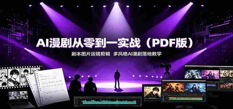 AI漫剧从零到一实战(PDF版):剧本图片运镜剪辑,多风格AI漫剧落地教学-OG资源站