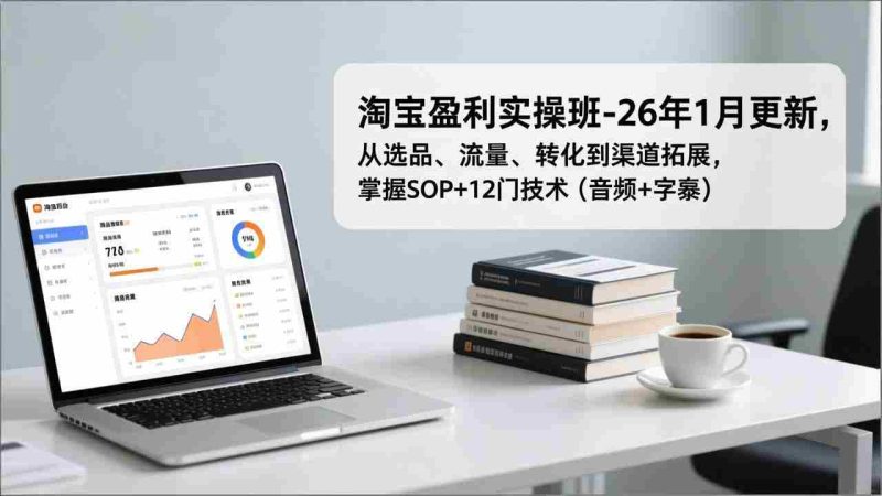 (17105期)淘宝盈利实操班-26年1月更新,从选品、流量、转化到渠道拓展,掌握SOP+12门技术(音频+字幕)-OG资源站