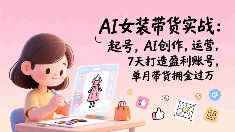 (17117期)AI女装带货实战班(更新):起号,AI创作,运营,7天打造盈利账号,单月带货佣金过万-OG资源站