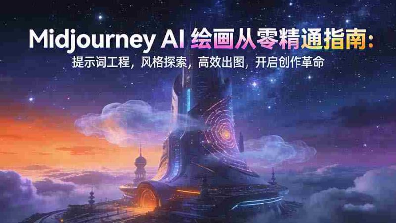 (17118期)Midjourney AI绘画从零精通指南:提示词工程,风格探索,高效出图,开启创作革命-OG资源站