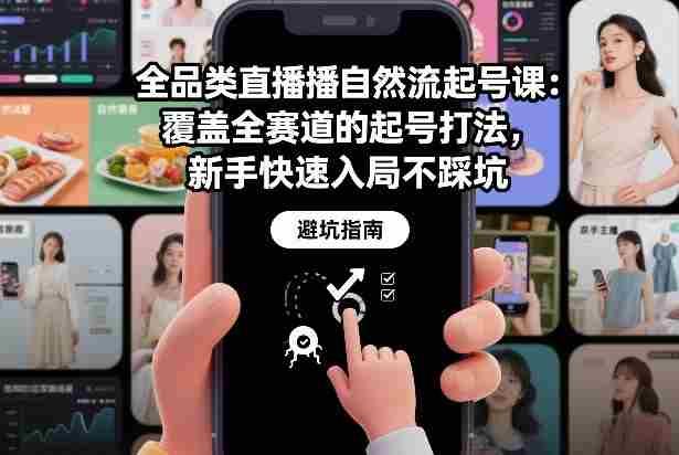 全品类直播自然流起号课:覆盖全赛道的起号打法,新手快速入局不踩坑-OG资源站