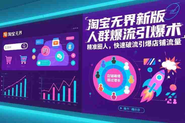 淘宝无界新版人群爆流引爆术，精准圈人，快速破流引爆店铺流量-OG资源站