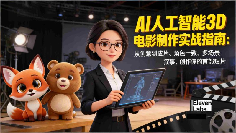 (17154期)AI人工智能3D电影制作实战指南:从创意到成片、角色一致、多场景叙事,创作你的首部短片-OG资源站