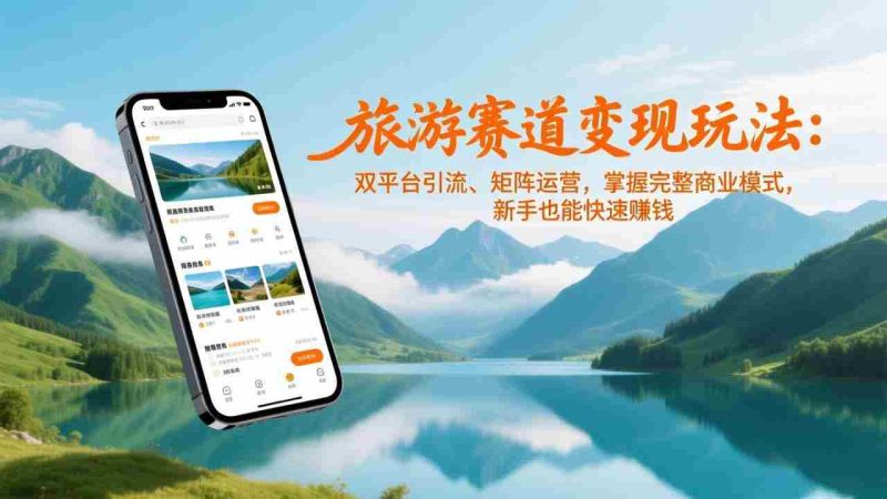 （17153期）旅游赛道变现玩法：双平台引流、矩阵运营，掌握完整商业模式，新手也能快速赚钱-OG资源站