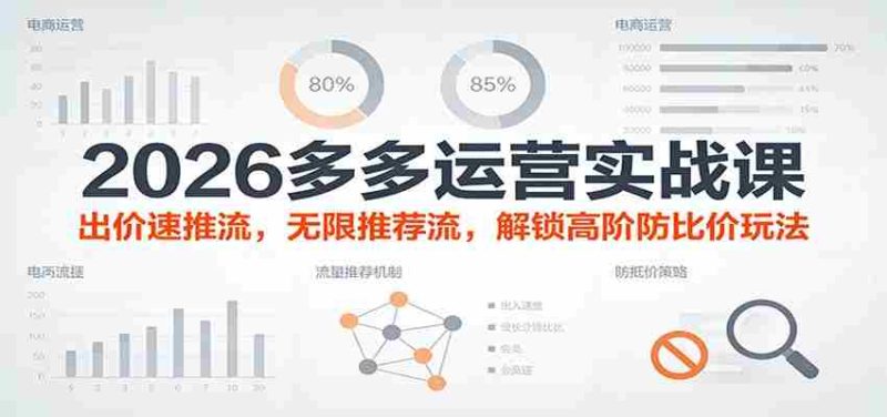 2026多多运营实战课：出价速推流，无限推荐流，解锁高阶防比价玩法（更新）-OG资源站
