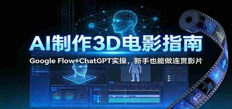 AI制作3D电影指南:Google Flow+ChatGPT实操,新手也能做连贯影片-OG资源站