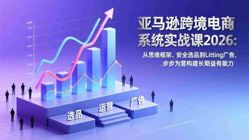 （17173期）亚马逊跨境电商系统实战课2026：从思维框架、安全选品到Listing广告，步步为营构建长期盈利能力-OG资源站