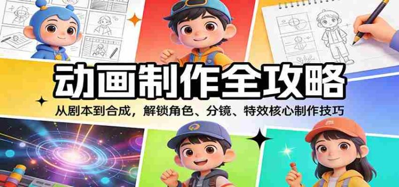 动画制作全攻略:从剧本到合成,解锁角色、分镜、特效核心制作技巧-OG资源站