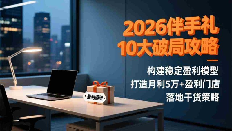 （17191期）2026伴手礼10大破局攻略：构建稳定盈利模型，打造月利5万+盈利门店，落地干货策略-OG资源站