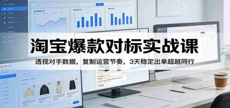淘宝爆款对标实战课：透视对手数据，复制运营节奏，3天稳定出单超越同行-OG资源站