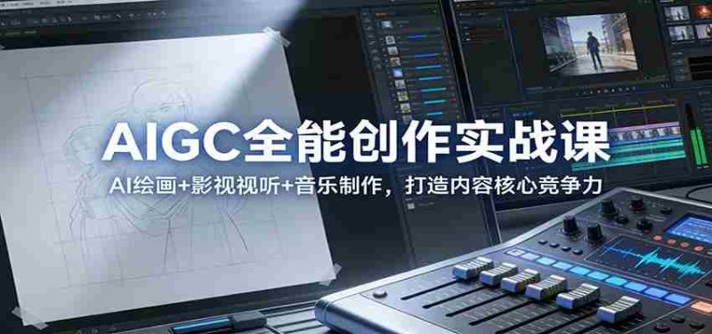 AIGC全能创作实战课:AI绘画+影视视听+音乐制作,打造内容核心竞争力-OG资源站
