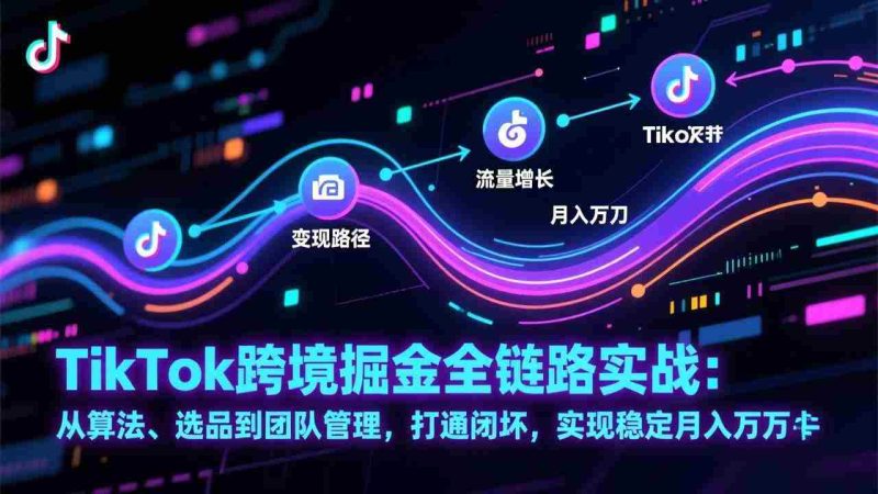 (17216期)TikTok跨境掘金全链路实战:从算法、选品到团队管理,打通闭环,实现稳定月入万刀-OG资源站