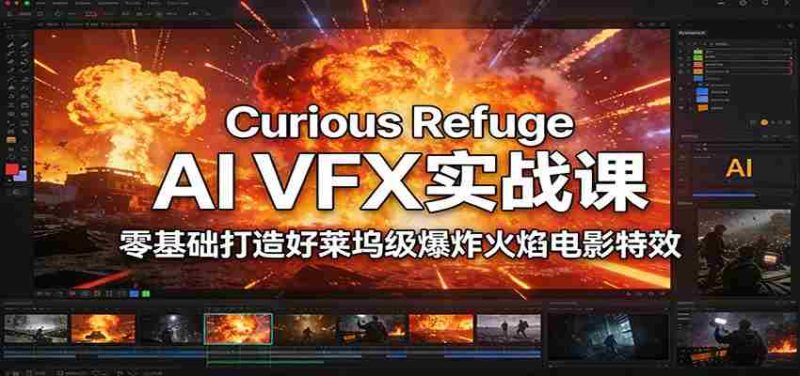 Curious Refuge AI VFX实战课,零基础打造好莱坞级爆炸火焰电影特效-OG资源站