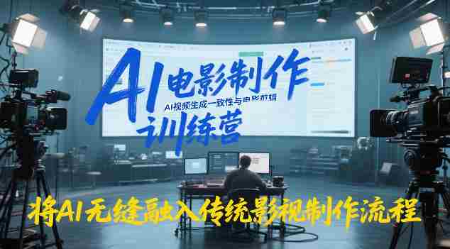 AI电影制作训练营,掌握AI视频生成一致性与电影剪辑,将AI无缝融入传统影视制作流程-OG资源站