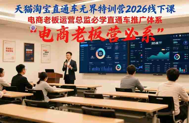 天猫淘宝直通车无界特训营2026线下课，电商老板运营总监必学直通车推广体系-OG资源站