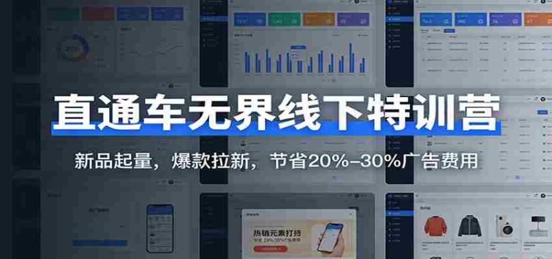 直通车无界线下特训营:新品起量,爆款拉新,节省20%-30%广告费用-OG资源站