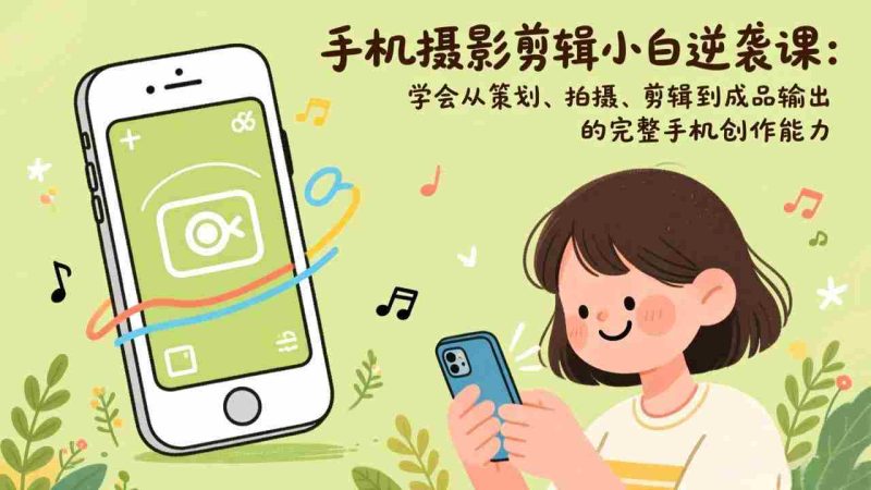 （17239期）手机摄影剪辑小白逆袭课：学会从策划、拍摄、剪辑到成品输出的完整手机创作能力-OG资源站