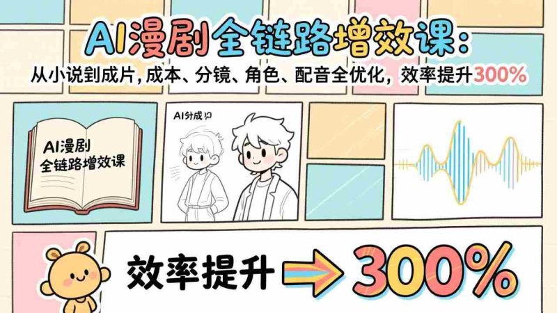 (17245期)AI漫剧全链路增效课:从小说到成片,成本、分镜、角色、配音全优化,效率提升300%-OG资源站