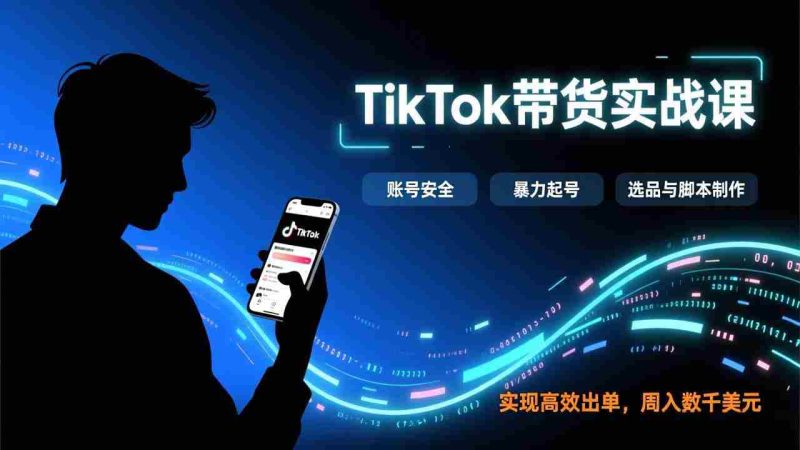 (17278期)TikTok带货实战课,涵盖账号安全、暴力起号、选品与脚本制作,实现高效出单,周入数千美元-OG资源站