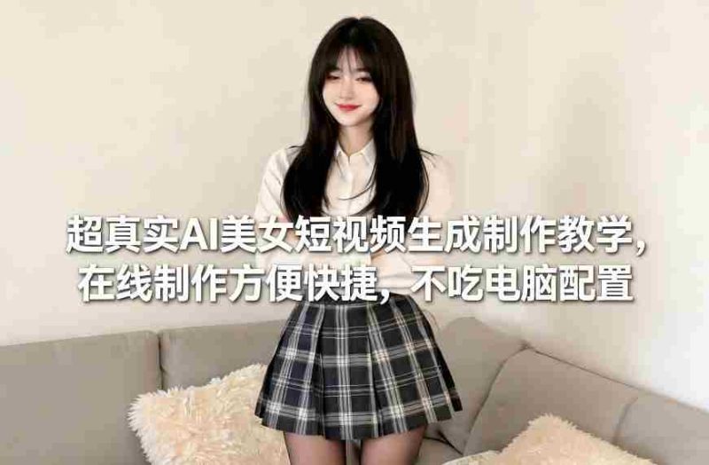 超真实AI美女短视频生成制作教学,在线制作方便快捷,不吃电脑配置,快速起号涨粉-OG资源站