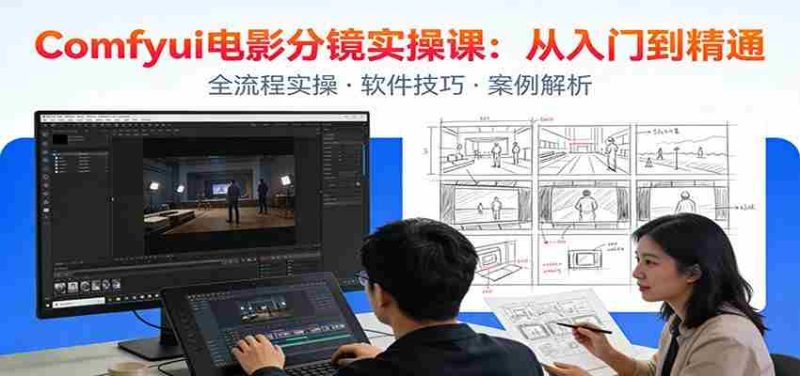 ComfyUI电影分镜实操课:分镜一致性,全流程AI视频制作,零基础也能做专业分镜-OG资源站