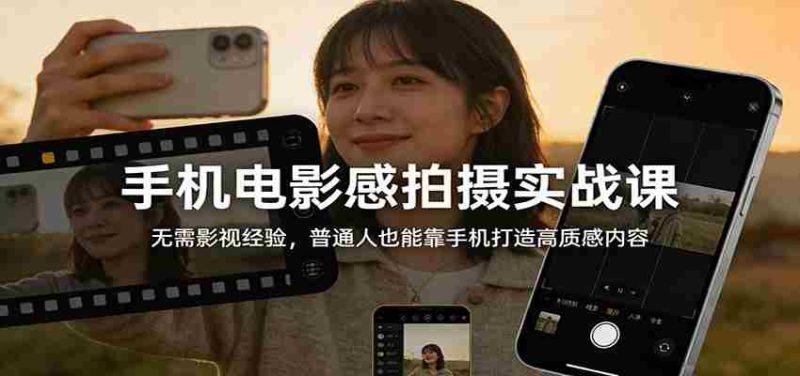 手机电影感拍摄实战课:无需影视经验,普通人也能靠手机打造高质感内容-OG资源站