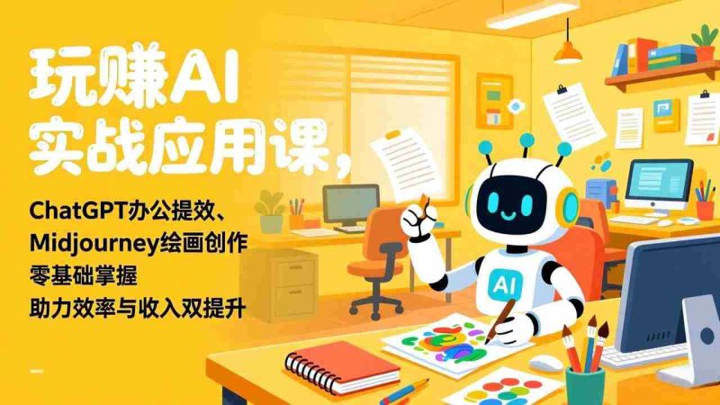 (17295期)玩赚AI实战应用课,ChatGPT办公提效、Midjourney绘画创作,零基础掌握,助力效率与收入双提升-OG资源站
