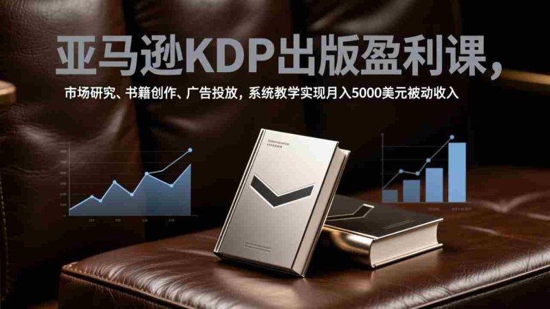 (17296期)亚马逊KDP出版盈利课,市场研究、书籍创作、广告投放,系统教学实现月入5000美元被动收入-OG资源站