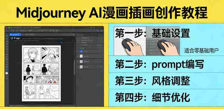 利用Midjourney AI人工智能轻松创作漫画插画教程，零基础创作完整漫画插画-OG资源站