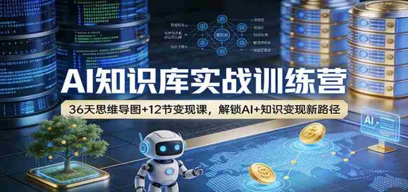 AI知识库实战训练营:36天思维导图+12节变现课,解锁AI+知识变现新路径-OG资源站