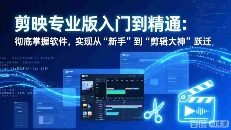 （17321期）剪映专业版入门到精通：彻底掌握软件，实现从“新手”到“剪辑大神”跃迁-OG资源站