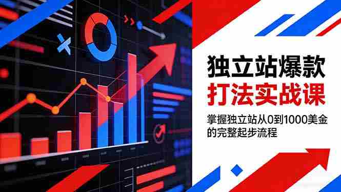 (17322期)独立站爆款打法实战课,掌握独立站从0到1000美金的完整起步流程-OG资源站