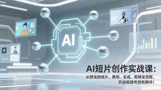 （17327期）AI短片创作实战课：从想法到成片，策划、生成、剪辑全流程，开启视频变现新路径！-OG资源站
