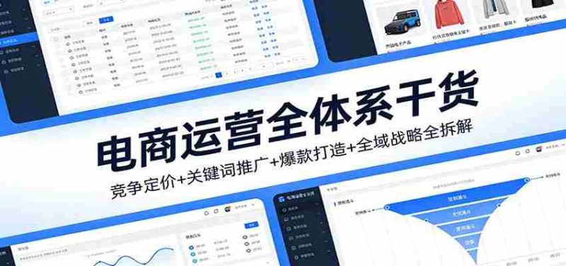 电商运营全体系干货,竞争定价+关键词推广+爆款打造+全域战略全拆解-OG资源站