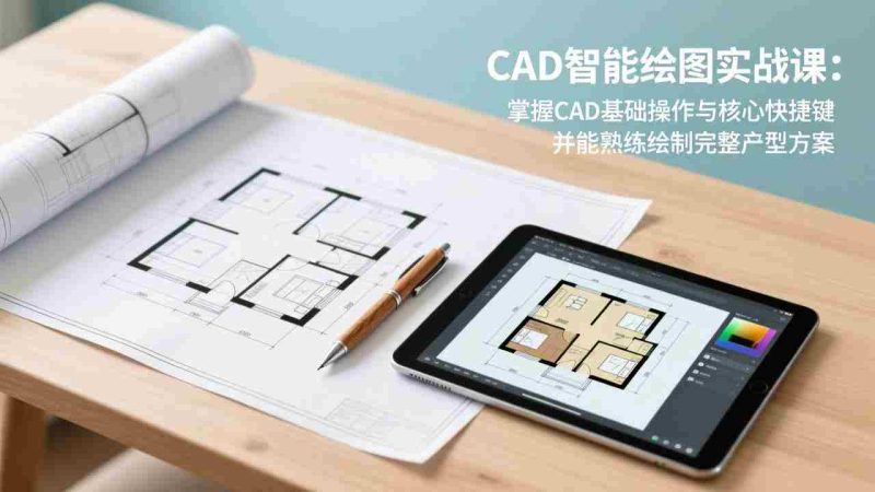 (17348期)CAD智能绘图实战课:掌握CAD基础操作与核心快捷键,并能熟练绘制完整户型方案-OG资源站