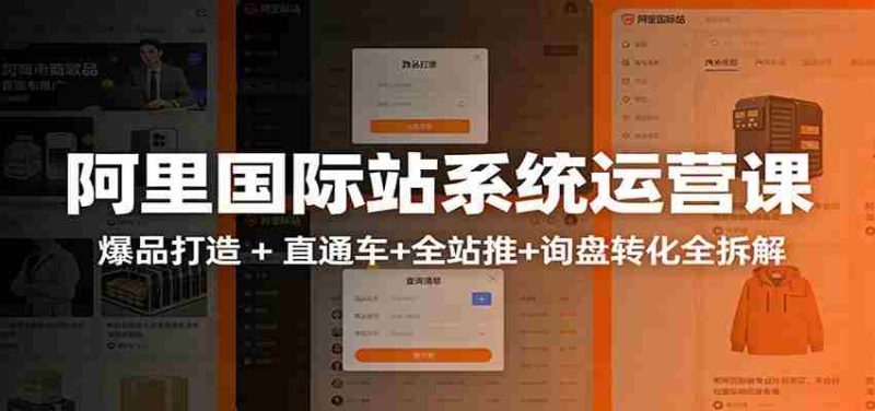 阿里国际站运营实战课:从店铺布局到TOP10旺铺,数据化运营,推广全攻略-OG资源站