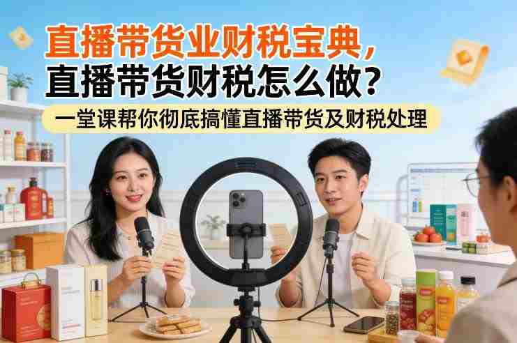 直播带货业财税宝典,直播带货财税怎么做?一堂课帮你彻底搞懂直播带货及财税处理-OG资源站