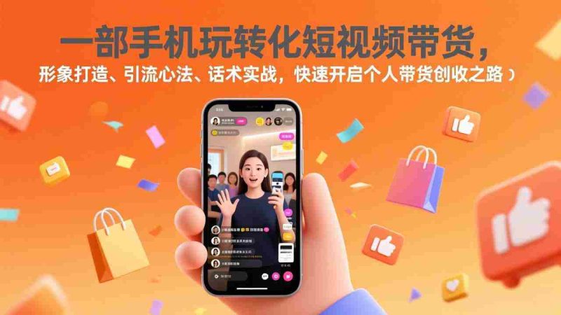 （17356期）一部手机玩转化短视频带货，形象打造、引流心法、话术实战，快速开启个人带货创收之路-OG资源站