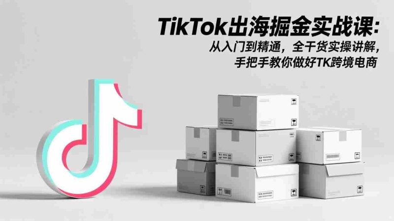 (17368期)TikTok出海掘金实战课:从入门到精通,全干货实操讲解,手把手教你做好TK跨境电商-OG资源站