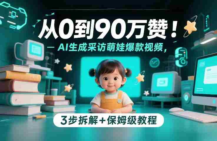 从0到90万赞：AI生成采访萌娃爆款视频，3步拆解+保姆级教程-OG资源站