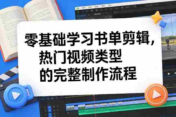 零基础学习书单剪辑，热门视频类型的完整制作流程（更新2026）-OG资源站