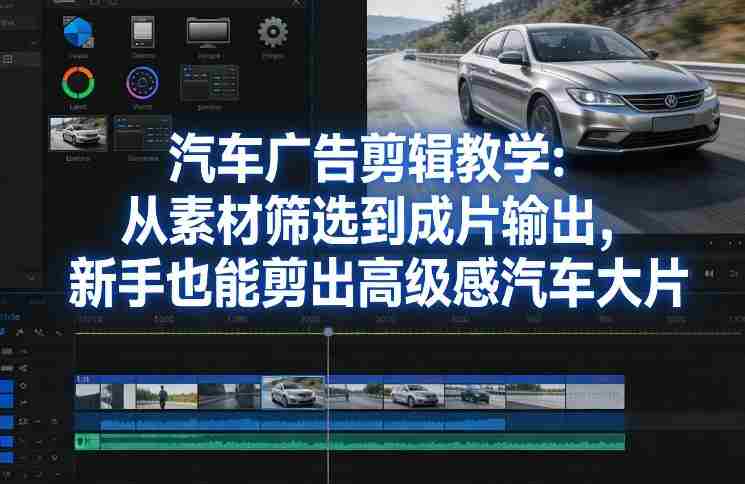 汽车广告剪辑教学:从素材筛选到成片输出,新手也能剪出高级感汽车大片-OG资源站