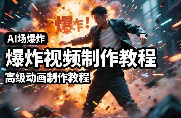 AI场景爆炸视频制作教程，利用人物实拍视频制作出高级的动画特效-OG资源站
